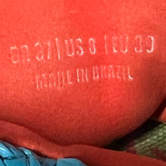 🌻Farm Rio Tropical Rainbow Puffy Fluffy Crochet Flip Flop Sandals Women Size 8 - Picture 10 of 10